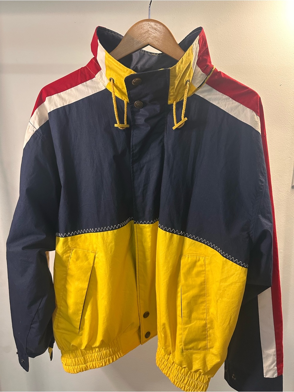 Vintage Stratojac Windbreaker Jacket - Navy/Yellow/Red